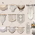 Bohemian Handmade Macramé Wall Hangings With Various Patterns Tassels And Geometric Designs For Home Decor