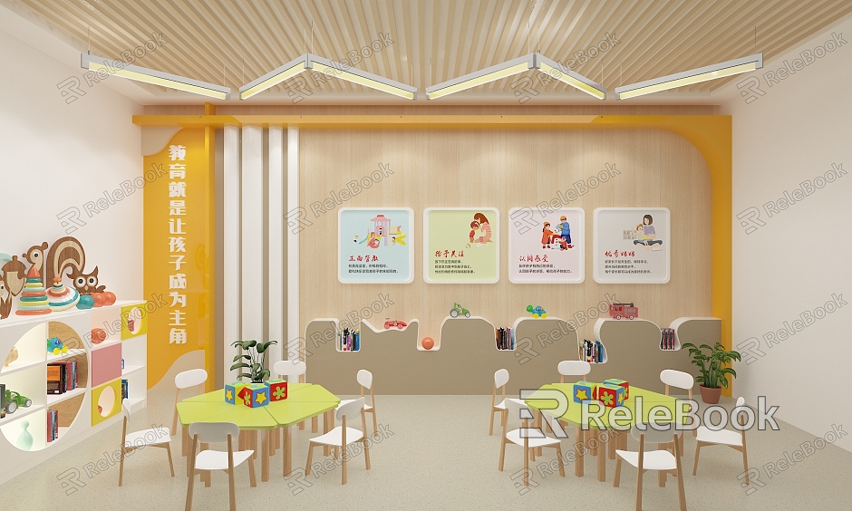 Kindergarten wall culture model