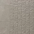 Gray Textured Wall Tiles With Decorative Pattern For Interior Surface Design 3d model