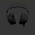 Black Over Ear Headphones With Soft Ear Cushions And Audio Cable