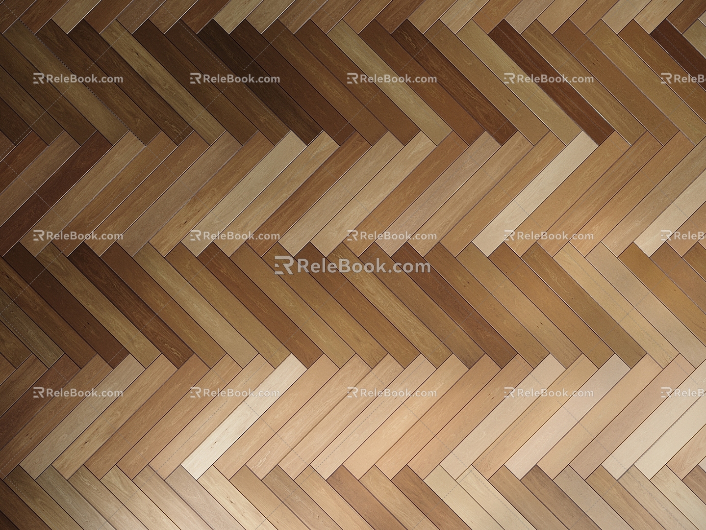 Modern fishbone wood floor herringbone wood floor 3d model