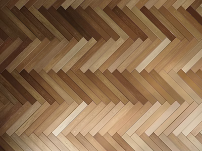 Herringbone Pattern Wooden Floor With Natural Warm Wood Tones And Elegant Texture 3d model