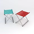 Modern Blue Red Metal Lockers With Striped Design And Sturdy Frames For Organizing