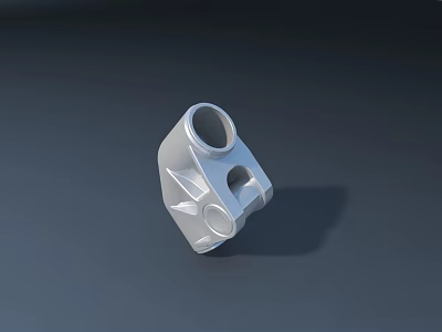 Road Infrastructure Metal Component With Holes And Structural Design Features 3d model