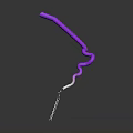 Purple Organ Structure With Hair Follicles And DNA Strand 3D Rendering
