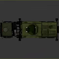 Military Green Armored Wheeled Tank Vehicle With Multiple Wheels And Top Equipment
