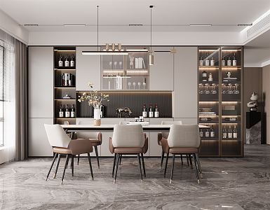 Light Luxury Restaurant 3d model