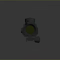 Tactical Weapon Scope With Red Laser And Black Adjustment Knobs Mounting Base