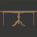 Classic Oval Wooden Office Desk Design With Sturdy Legs And Smooth Surface