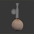 Scientific Laboratory Equipment With Pink Striped Spherical Base And White Tubular Structure