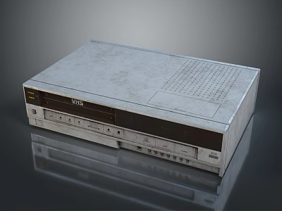 Retro Vintage VHS Player Device With Classic Design And Control Buttons 3d model