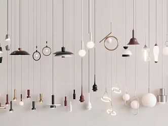 Modern bedside chandelier small chandelier 3d model