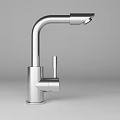 Modern Sleek Stainless Steel Faucets With Contemporary Design For Bathroom And Kitchen Use