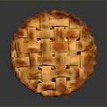 Delicious Freshly Baked Golden Brown Pie With Lattice Crust Topping