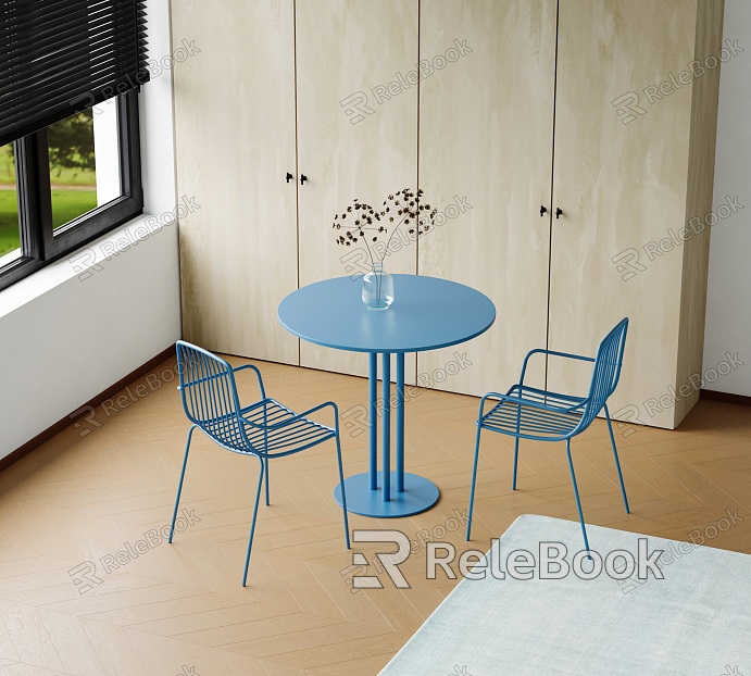 Nordic Negotiation Tables and Chairs Round Casual Tables and Chairs Ironwork Outdoor Tables and Chairs Dry Flower-arranging Waterproof Tables and Chairs model