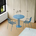 Nordic Negotiation Tables and Chairs Round Casual Tables and Chairs Ironwork Outdoor Tables and Chairs Dry Flower-arranging Waterproof Tables and Chairs 3d model