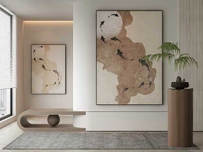 New Chinese Decorative Painting 3d model