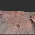Mars Surface Crater And Rocky Terrain Features In Space Exploration