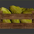Fresh Green Cucumbers Filled In A Rustic Wooden Crate For Vegetable