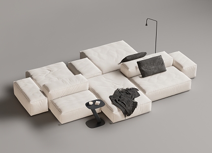 Modern Multiplayer Sofa Module Sofa Back-to-Back Sofa 3d model