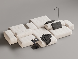 Modern Multiplayer Sofa Module Sofa Back-to-Back Sofa 3d model