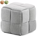 Gray Cushion With Modular Cube Design Soft Fabric Texture For Modern Home Decor 3d model