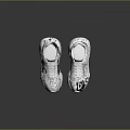 Fashionable Black White Graffiti Printed Casual Sneakers For Daily Wear
