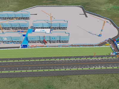 Modern Construction Site China Architecture Observation Venue 3d model