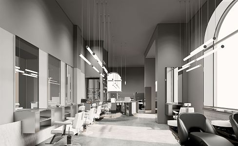 Industrial LOFT Barber Shop 3d model