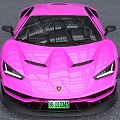 Lamborghini Centenario sports car car with interior door opening and closing 3d model