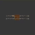 Mechanical Creature With Wooden Body Red Core And Metallic Legs Structure