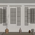 New Chinese-style screen partition 3d model