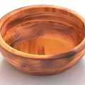 Wooden bowl Wooden basin kitchenware 3d model