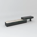 Modern TV Stand With Two Tier Design Dark And Light Top And Drawer Storage