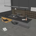 Modern Open Concept Kitchen With Sleek Island Bar Counter And Black Chairs