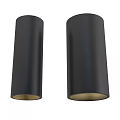 Black Cylindrical Downlight Spotlights with Golden Base for Modern Home Interior Lighting