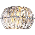 Transparent Crystal Spherical Wall Light With Metal Frame And Bright Illumination Design