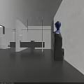 Modern Open Concept Kitchen Interior Design With Island Counter Cabinets And Lighting
