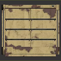 Vintage Metal Shelving Unit with Rustic Peeling Paint and Multiple Storage Shelves Industrial Style