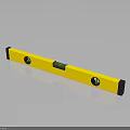 Yellow Spirit Level Hardware Tool For Precision Measurement With Bubble Vials 3d model