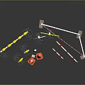 Construction Safety Equipment Including Detour Signs Barriers Traffic Cones And Fencing