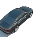 Black Audi Luxury Sedan With Sleek Exterior Design And Silver Alloy Wheels