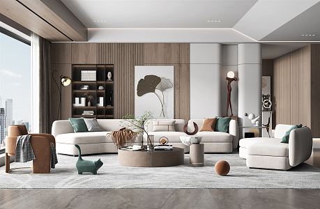 Light Luxury Living Room 3d model