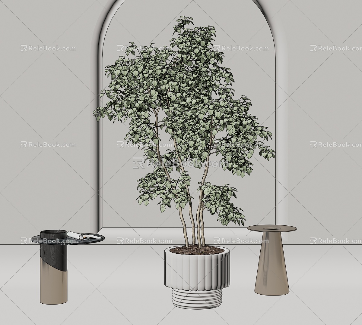 modern potted plant potted plant model