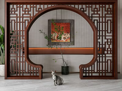 New Medium Door Arch Partition 3d model