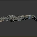 Scenic Natural Landscape Model With Hilly Terrain And Lush Green Vegetation