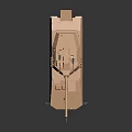 Armored Military Vehicle With Sand Colored Exterior 6x6 Wheels Mounted Weapons And Antennas