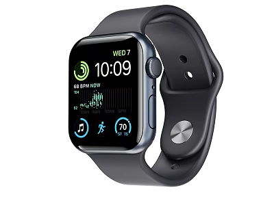 Modern Smart Watch With Black Strap Fitness Tracking And Digital Time 3d model