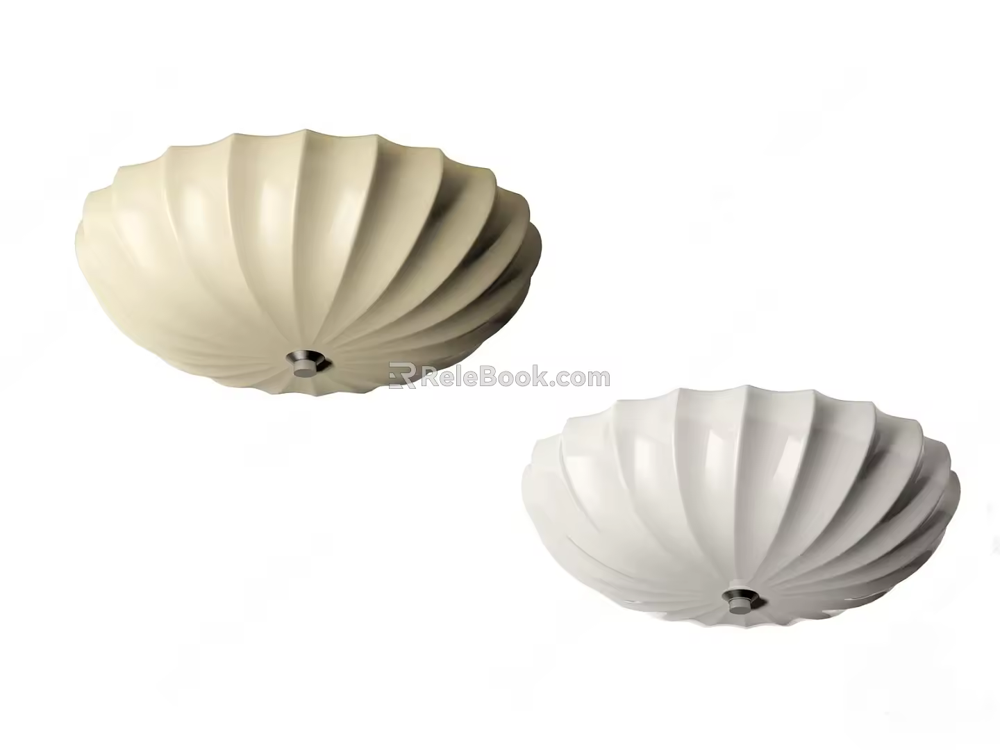 Cream wind ceiling lamp 3d model