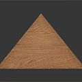 Wooden Pyramid Shaped Sculptures Two Hand Carved Artworks With Natural Wood Texture